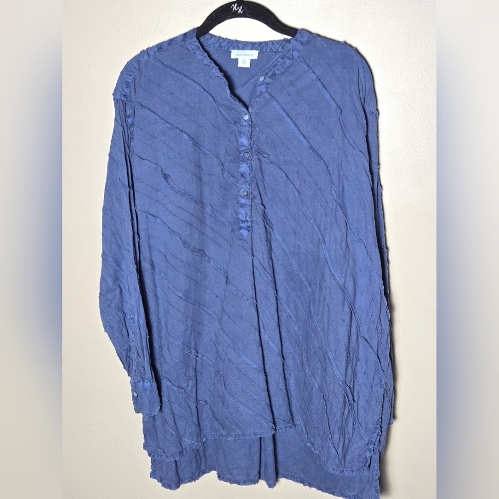 Sundance Minimalist Elevated Basic Boho Peasant Tunic, XXL
